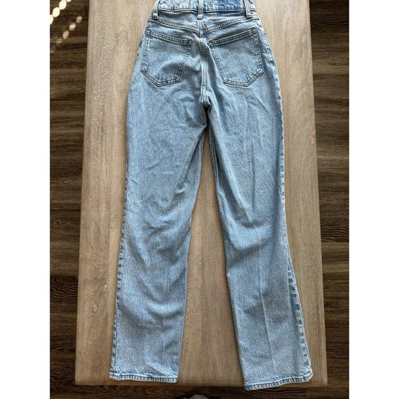 Abercrombie The 90's Straight Ultra High Rise Curve Love Size 25 Medium Wash - Picture 5 of 5